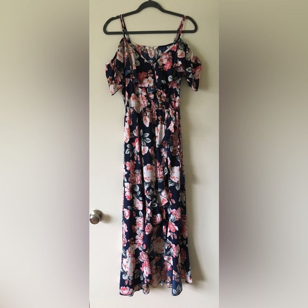 Navy Floral Dress